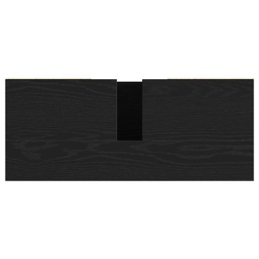 vidaXL Ντουλάπι Νιπτήρα Μαύρο Δρυς 80x33x60cm από Τεχνητό Ξύλο 1 τεμ.