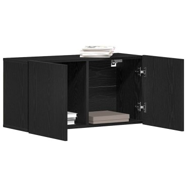 vidaXL Έπιπλο Τηλεόρασης Μαύρο Δρυς 80x30x41cm από Τεχνητό Ξύλο