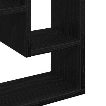 vidaXL Ράφι Τοίχου Μαύρη Δρυς 36x16x90cm από Τεχνητό Ξύλο 1 τεμ.