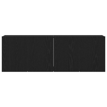 vidaXL Ντουλάπια Τηλεόρασης 2 τεμ. Μαύρο Δρυς 120x30x41cm από Τεχνητό Ξύλο