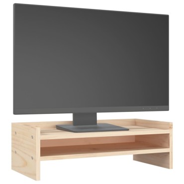 vidaXL Βάση Οθόνης 50 x 24 x 16 εκ. από Μασίφ Ξύλο Πεύκου