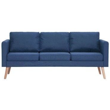 vidaXL Σετ Σαλονιού 2 τεμ. Μπλε Υφασμάτινο 116x70x73cm  Διθέσιος Τριθέσιος