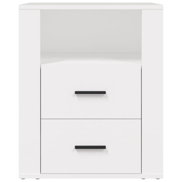 vidaXL Κομοδίνο Λευκό 50x36x60cm από Επεξεργασμένο Ξύλο 1 τεμ.