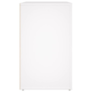 vidaXL Κομοδίνο Λευκό 50x36x60cm από Επεξεργασμένο Ξύλο 1 τεμ.