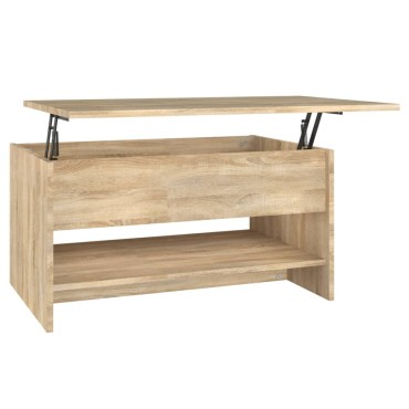 vidaXL Τραπεζάκι Σαλονιού Sonoma Δρυς 80x50x40cm Επεξεργασμένο Ξύλο 1 τεμ.