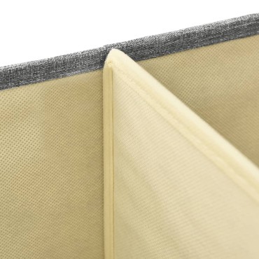 vidaXL Κουτί Αποθήκευσης Γκρι 50 x 30 x 25 εκ. Υφασμάτινο