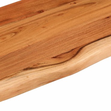 vidaXL Ράφι Επιτοίχιο Ορθ. Live Edge 110x30x2,5cm Μασίφ Ξύλο Ακακίας