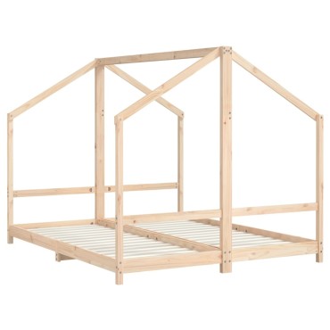 vidaXL Πλαίσιο Παιδικού Κρεβατιού 2x(80x200)cm από Μασίφ Ξύλο Πεύκου 1 τεμ. - Μονό