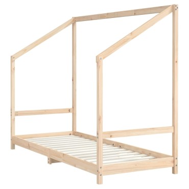 vidaXL Πλαίσιο Παιδικού Κρεβατιού 2x(80x200)cm από Μασίφ Ξύλο Πεύκου 1 τεμ. - Μονό