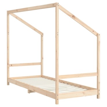 vidaXL Πλαίσιο Παιδικού Κρεβατιού 2x(80x200)cm από Μασίφ Ξύλο Πεύκου 1 τεμ. - Μονό