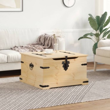 vidaXL Κουτί Αποθήκευσης Corona 78x78x45cm από Μασίφ Ξύλο Πεύκου 1 τεμ.