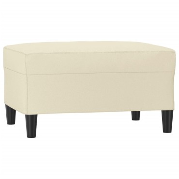 vidaXL Υποπόδιο Κρεμ 70x55x41cm από Συνθετικό Δέρμα 1 τεμ.