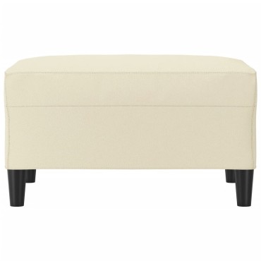 vidaXL Υποπόδιο Κρεμ 70x55x41cm από Συνθετικό Δέρμα 1 τεμ.