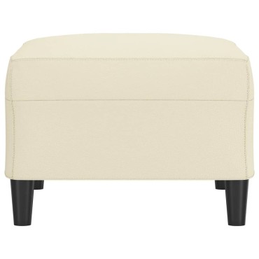 vidaXL Υποπόδιο Κρεμ 70x55x41cm από Συνθετικό Δέρμα 1 τεμ.
