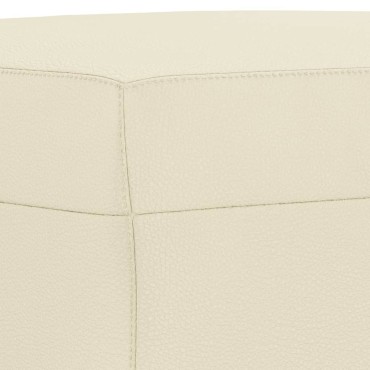vidaXL Υποπόδιο Κρεμ 70x55x41cm από Συνθετικό Δέρμα 1 τεμ.