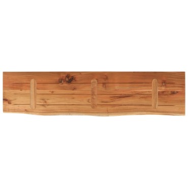 vidaXL Ράφι Επιτοίχιο Ορθ. Live Edge 120x30x2,5cm Μασίφ Ξύλο Ακακίας