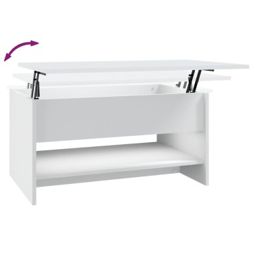 vidaXL Τραπεζάκι Σαλονιού Λευκό 80x50x40cm Επεξεργασμένο Ξύλο 1 τεμ.