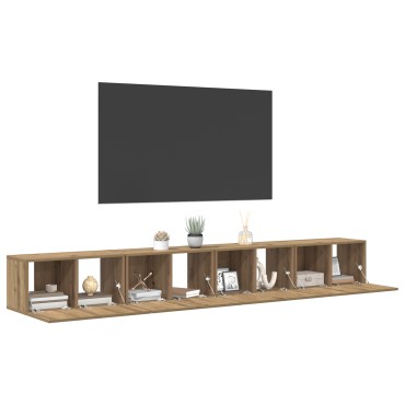 vidaXL Σετ επίπλου τηλεόρασης 4 τμχ. Artisan Oak Επεξεργασμένο Ξύλο
