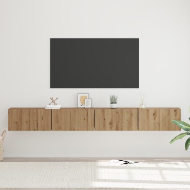 vidaXL Σετ επίπλου τηλεόρασης 4 τμχ. Artisan Oak Επεξεργασμένο Ξύλο