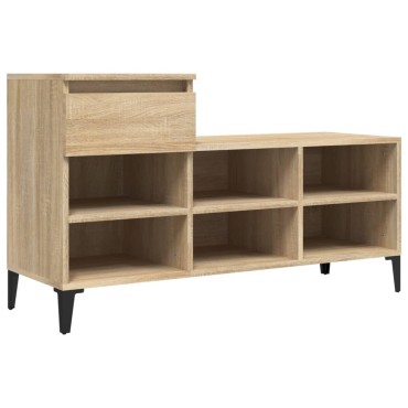 vidaXL Παπουτσοθήκη Sonoma Δρυς 102x36x60cm από Επεξεργασμένο Ξύλο