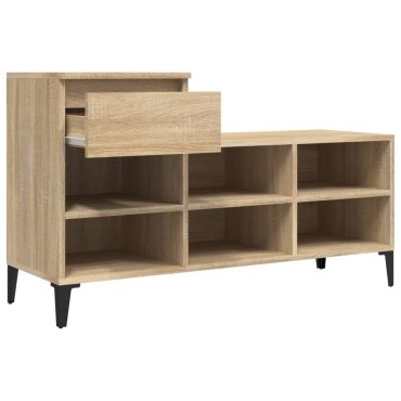 vidaXL Παπουτσοθήκη Sonoma Δρυς 102x36x60cm από Επεξεργασμένο Ξύλο