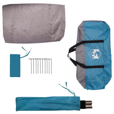 vidaXL Σκηνή αποθήκευσης ποδηλάτων με στέγη Μπλε 256 x 222 x 182 εκ