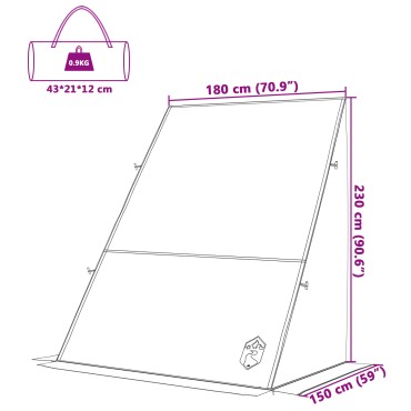 vidaXL Σκηνή για πόρτ μπαγκάζ Μπλε 180/190 x 150 x 230 εκ ταφτάς