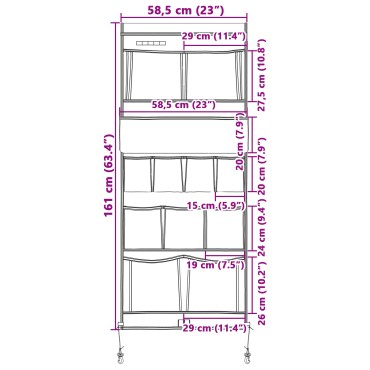 vidaXL Σακούλα Αποθήκευσης Μαύρο και μπλε 161 x 58,5 εκ. oxford