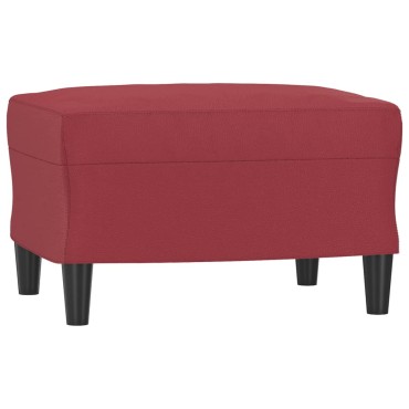 vidaXL Υποπόδιο Μπορντό 60x50x41cm από Συνθετικό Δέρμα 1 τεμ.
