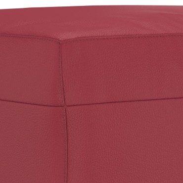 vidaXL Υποπόδιο Μπορντό 60x50x41cm από Συνθετικό Δέρμα 1 τεμ.