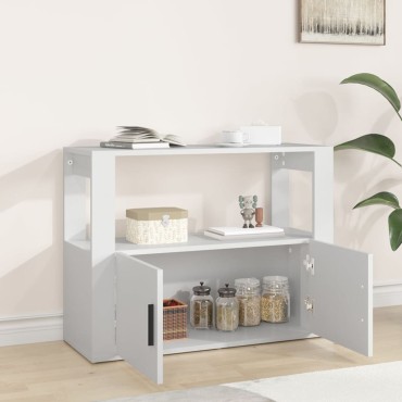 vidaXL Ντουλάπι Λευκό 80x30x60cm από Επεξεργασμένο Ξύλο 1 τεμ.