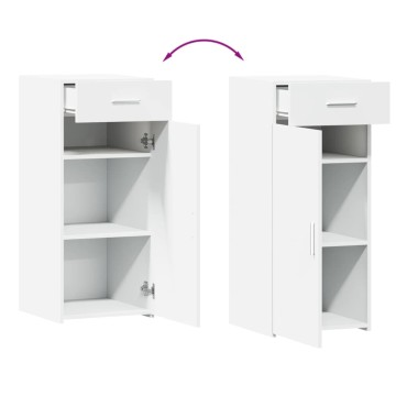 vidaXL Συρταριέρα Λευκή 40x42,5x93cm από Επεξεργασμένο Ξύλο 1 τεμ.