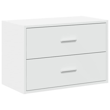 vidaXL Ντουλάπι με 2συρτάρια Λευκό 60x31x40cm Ξύλινο μηχανουργικό ξύλο 1 τεμ.