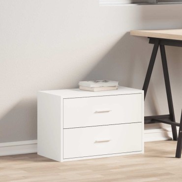 vidaXL Ντουλάπι με 2συρτάρια Λευκό 60x31x40cm Ξύλινο μηχανουργικό ξύλο 1 τεμ.