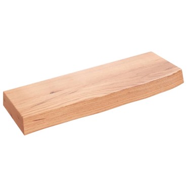 vidaXL Ράφι Τοίχου Ανοιχτό Καφέ 60x20x6cm Επεξεργ. Μασίφ Ξύλο Δρυός 1 τεμ.