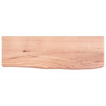 vidaXL Ράφι Τοίχου Ανοιχτό Καφέ 60x20x6cm Επεξεργ. Μασίφ Ξύλο Δρυός 1 τεμ.