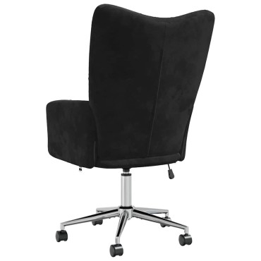 vidaXL Πολυθρόνα Relax Μαύρη Βελούδινη 61,5x69x(94,5-102)cm 1 τεμ.