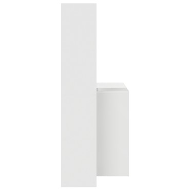 vidaXL Γραφείο Λευκό Επεξεργασμένο Ξύλο 138,5x55x143 εκ 1 τεμ.