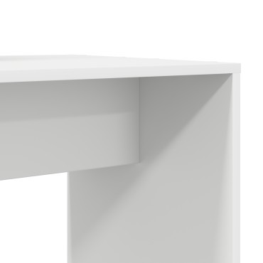vidaXL Γραφείο Λευκό Επεξεργασμένο Ξύλο 138,5x55x143 εκ 1 τεμ.