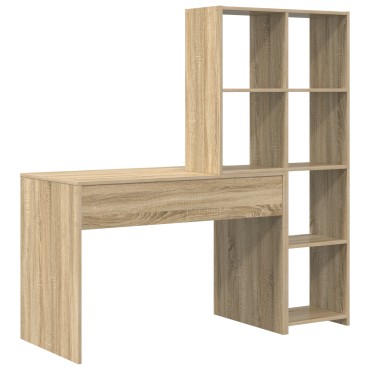 vidaXL Γραφείο Δρύς Sonoma Επεξεργασμένο Ξύλο 138,5x55x143 εκ 1 τεμ.