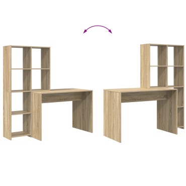 vidaXL Γραφείο Δρύς Sonoma Επεξεργασμένο Ξύλο 138,5x55x143 εκ 1 τεμ.