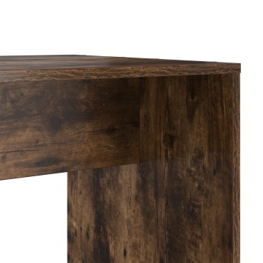 vidaXL Γραφείο Καπνιστό Δρύς 138,5x55x143cm Επεξεργασμένο Ξύλο 1 τεμ.