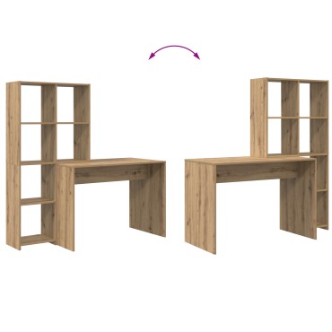 vidaXL Γραφείο Artisan Oak Επεξεργασμένο Ξύλο 138,5x55x143 εκ 1 τεμ.