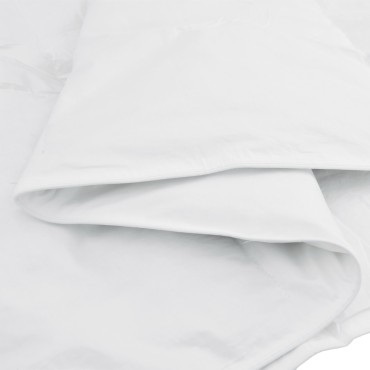vidaXL Σετ Παπλωμάτων με μαξιλάρι 3 τμχ. Λευκό Φτέρος