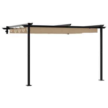 vidaXL Κιόσκι 300 x 300 x 200 cm Taupe Πολυεστέρας