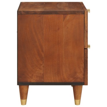 vidaXL Κομοδίνο 2 τεμ. Καφέ 40x33x46cm Μασίφ ξύλο ακακίας