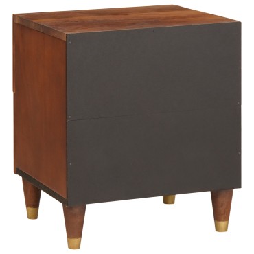 vidaXL Κομοδίνο 2 τεμ. Καφέ 40x33x46cm Μασίφ ξύλο ακακίας