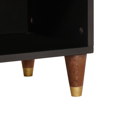 vidaXL Ντουλάπι TV Καφέ 100x33,5x46cm Στερεό ξύλο μάνγκο 1 τεμ.