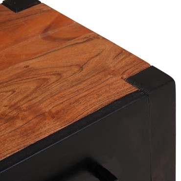 vidaXL Πλαϊνό γραφείο Καφέ 55x30x75cm Στερεό Ξύλο Ακακίας 1 τεμ.