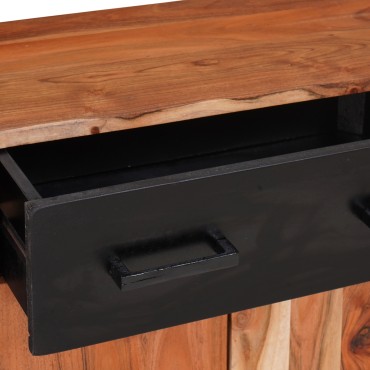 vidaXL Πλαϊνό γραφείο Καφέ 55x30x75cm Στερεό Ξύλο Ακακίας 1 τεμ.